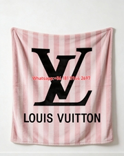 Pink Stripe LV Blanket Louis Vuitton Pink Throw 201